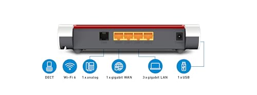FRITZ!Box 4050 – WLAN 6 Router mit ONT-Modem, 3x Gigabit-LAN, DECT, VPN, VoIP
