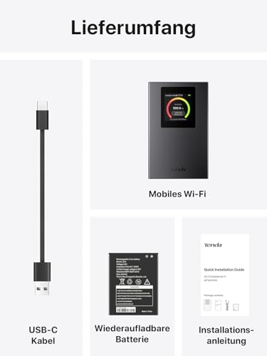 Tenda 4G LTE Router – Mobiler WLAN Router mit Akku, SIM-Slot, Hotspot, bis 150 Mbit/s