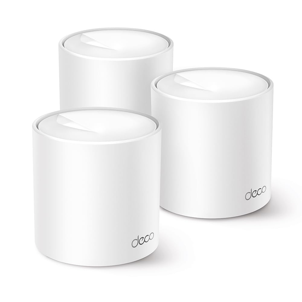 TP-Link Deco X1500 – Mesh WLAN Set (3er Pack), Wi-Fi 6 AX1500, Dualband Router & Repeater