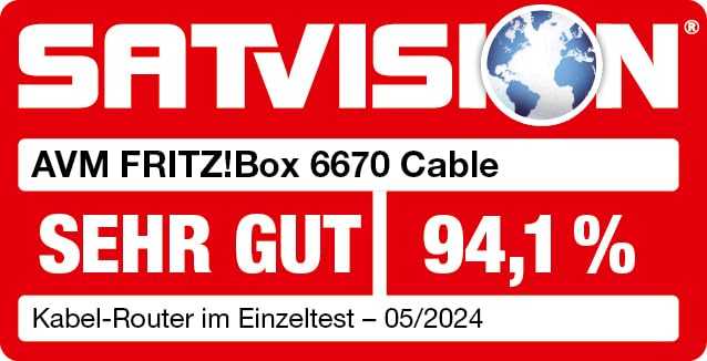 FRITZ!Box 6670 Cable – Kabelrouter mit Wi-Fi 7, bis 2880 Mbit/s, Mesh