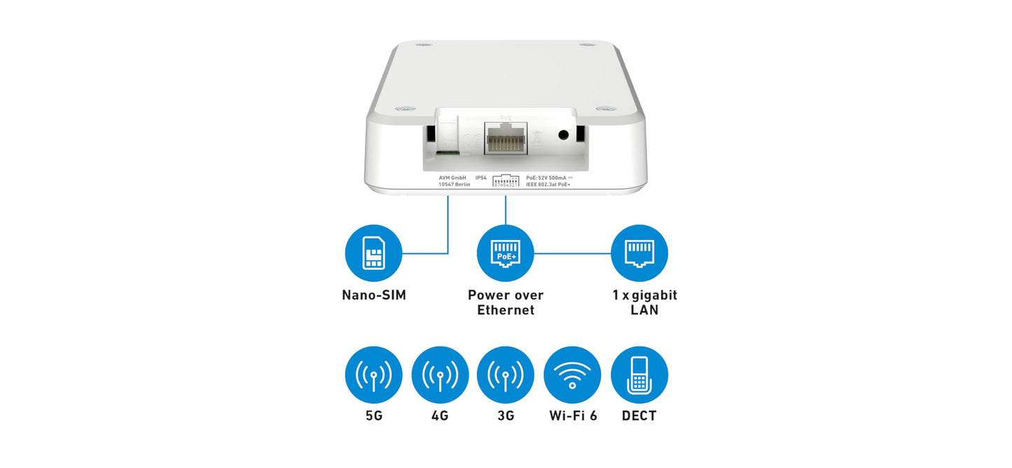 FRITZ!Box 6860 5G – Mobiler 5G-Router, WLAN AX, wettergeschützt