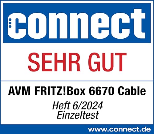 FRITZ!Box 6670 Cable – Kabelrouter mit Wi-Fi 7, bis 2880 Mbit/s, Mesh