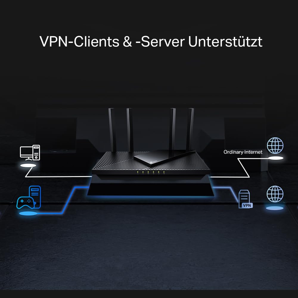 TP-Link Archer AX55 Pro – Wi-Fi 6 Router AX3000, Dualband, bis 3 Gbit/s, Gigabit-Ports