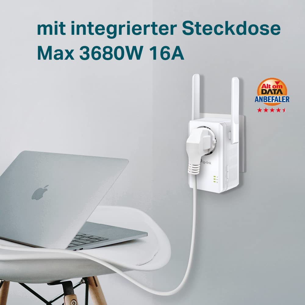TP-Link TL-WA860RE – WLAN Repeater mit Steckdose, 300 Mbit/s, LAN-Port