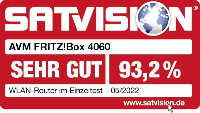 FRITZ!Box 4060 – Wi-Fi 6 Router, bis 4.800 Mbit/s, Tri-Band, DECT-Basis, Mesh