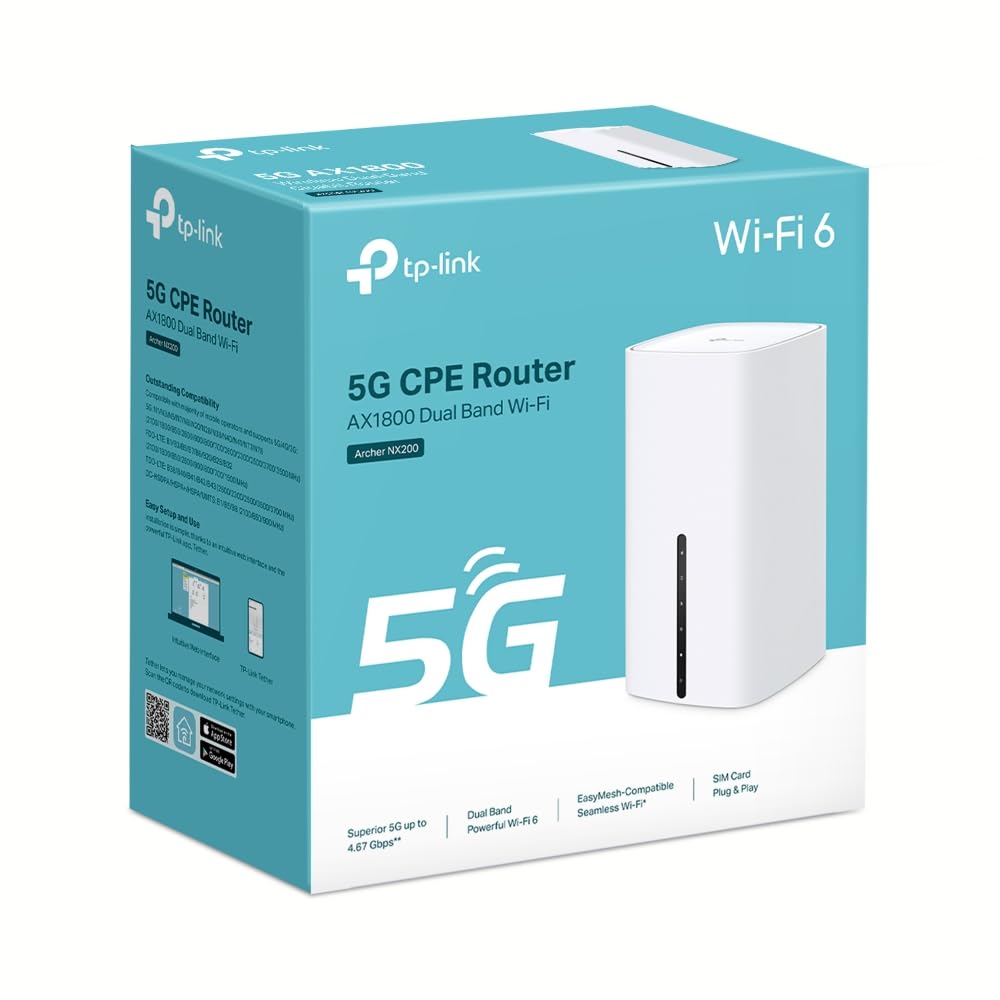 TP-Link Archer NX200 – 5G Router mit Nano-SIM, WLAN Dualband, MU-MIMO