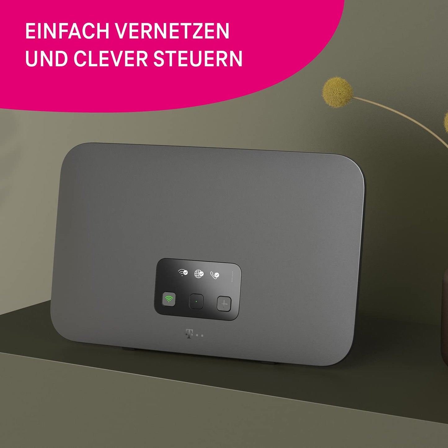 Telekom Speedport Smart 4 – Wi-Fi 6 Router bis 6000 Mbit/s, Mesh, DECT-Basisstation