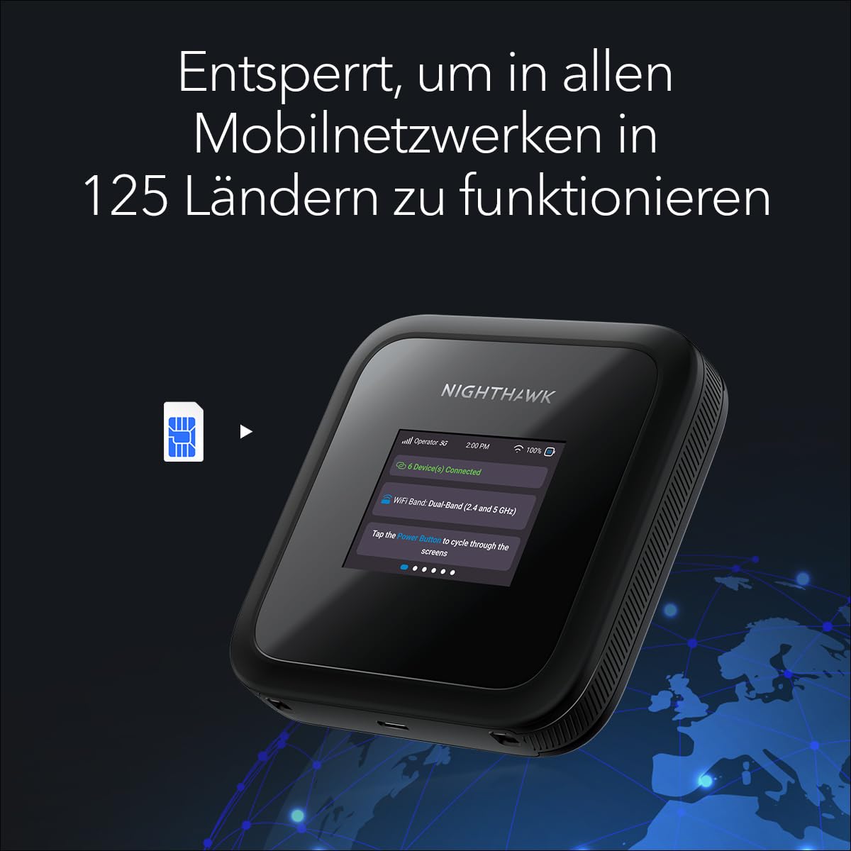 NETGEAR Nighthawk M3 – Mobiler 5G Router, Wi-Fi 6, bis 2,5 Gbit/s, SIM-Slot