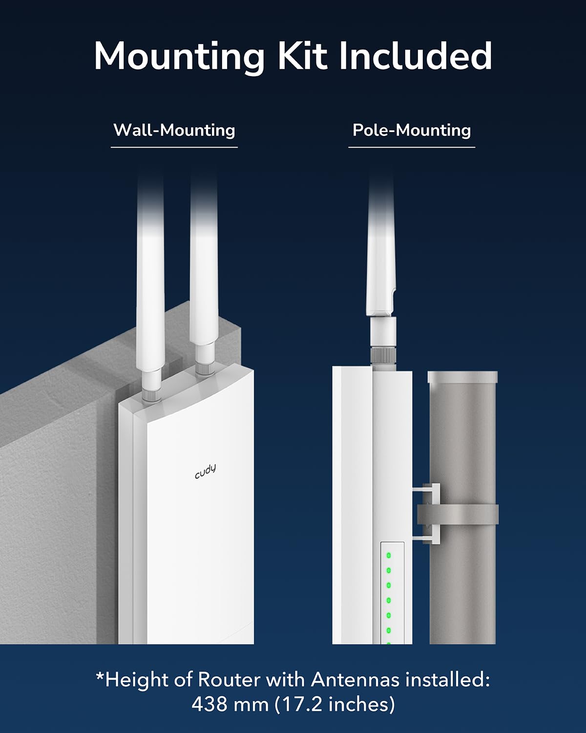 Cudy RE1200 Outdoor – WLAN Repeater AC1200, Dualband, Access Point mit PoE, wetterfest