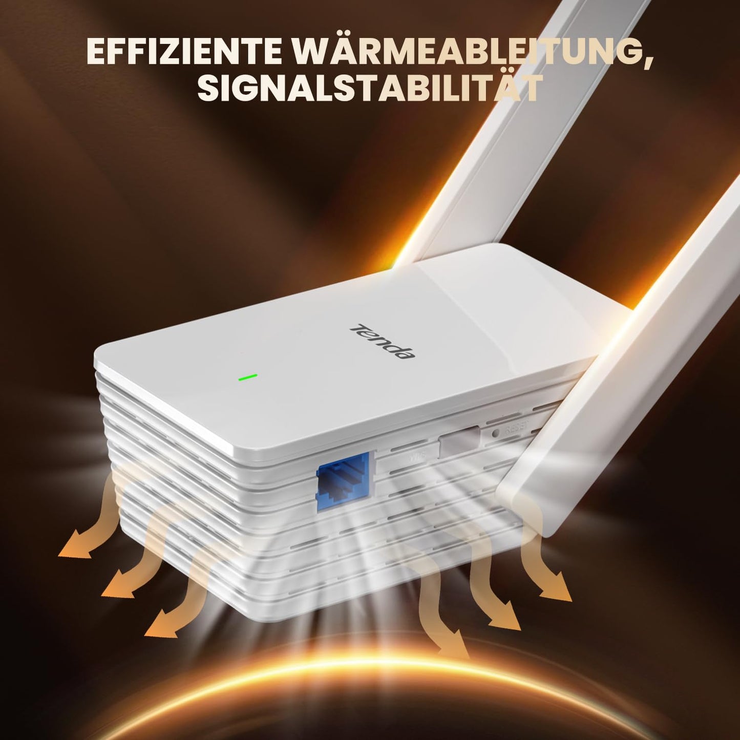 Tenda WiFi 6 Repeater AX1500 – WLAN Verstärker mit bis zu 1.200 Mbit/s, WPA3, App-Steuerung