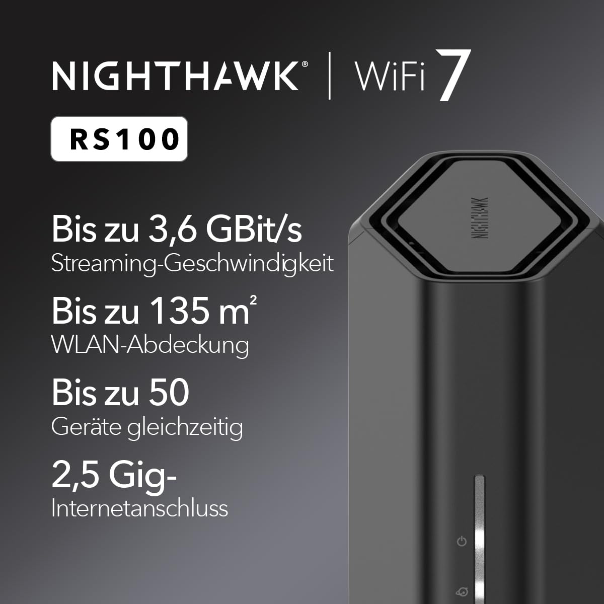 NETGEAR Nighthawk R7000 – Dualband Wi-Fi Router AC1900, bis 1,9 Gbit/s, Beamforming