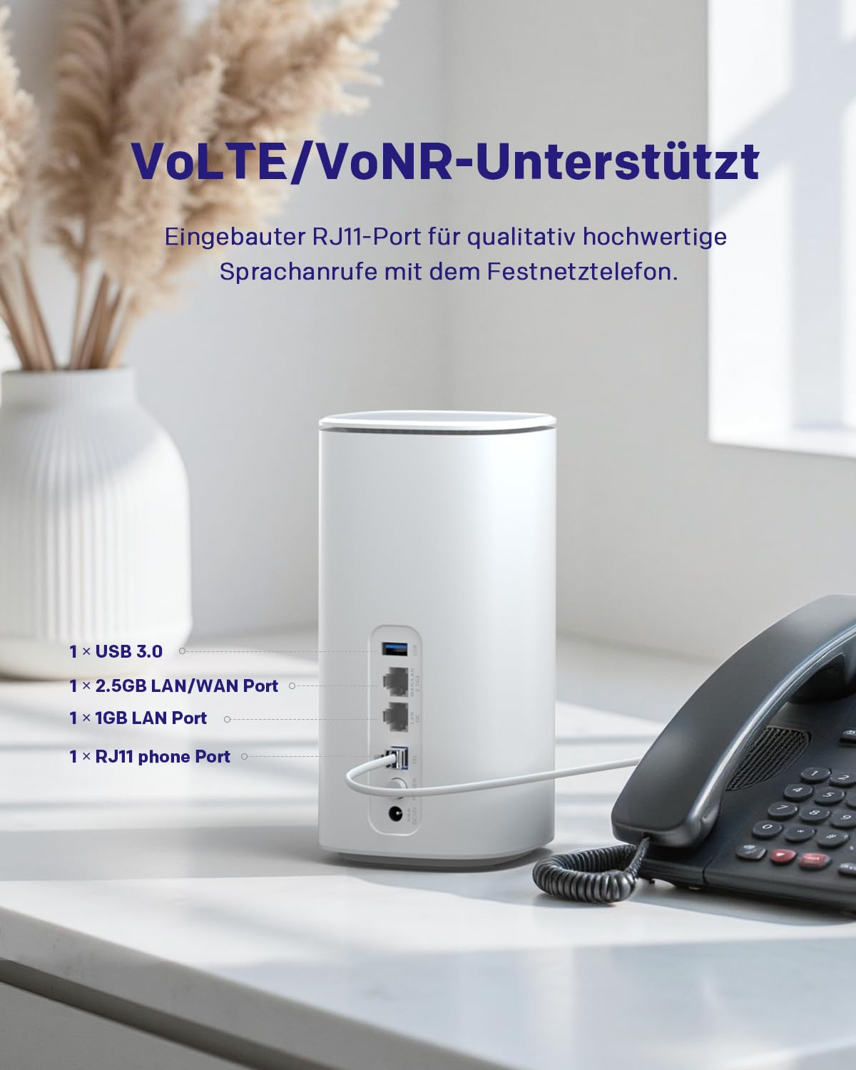 STRONG S-R40 – WLAN Router Wi-Fi 6 AX3000, Dualband, bis 3,2 Gbps, 2x LAN, Mesh