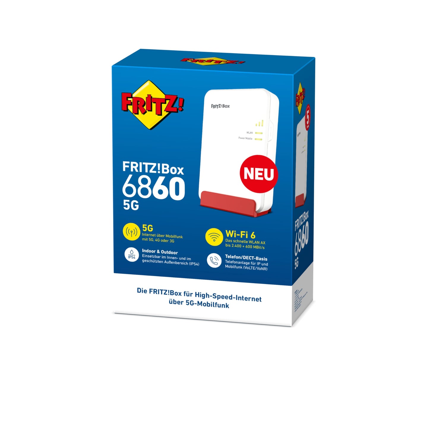 FRITZ!Box 6860 5G – Mobiler 5G-Router, WLAN AX, wettergeschützt