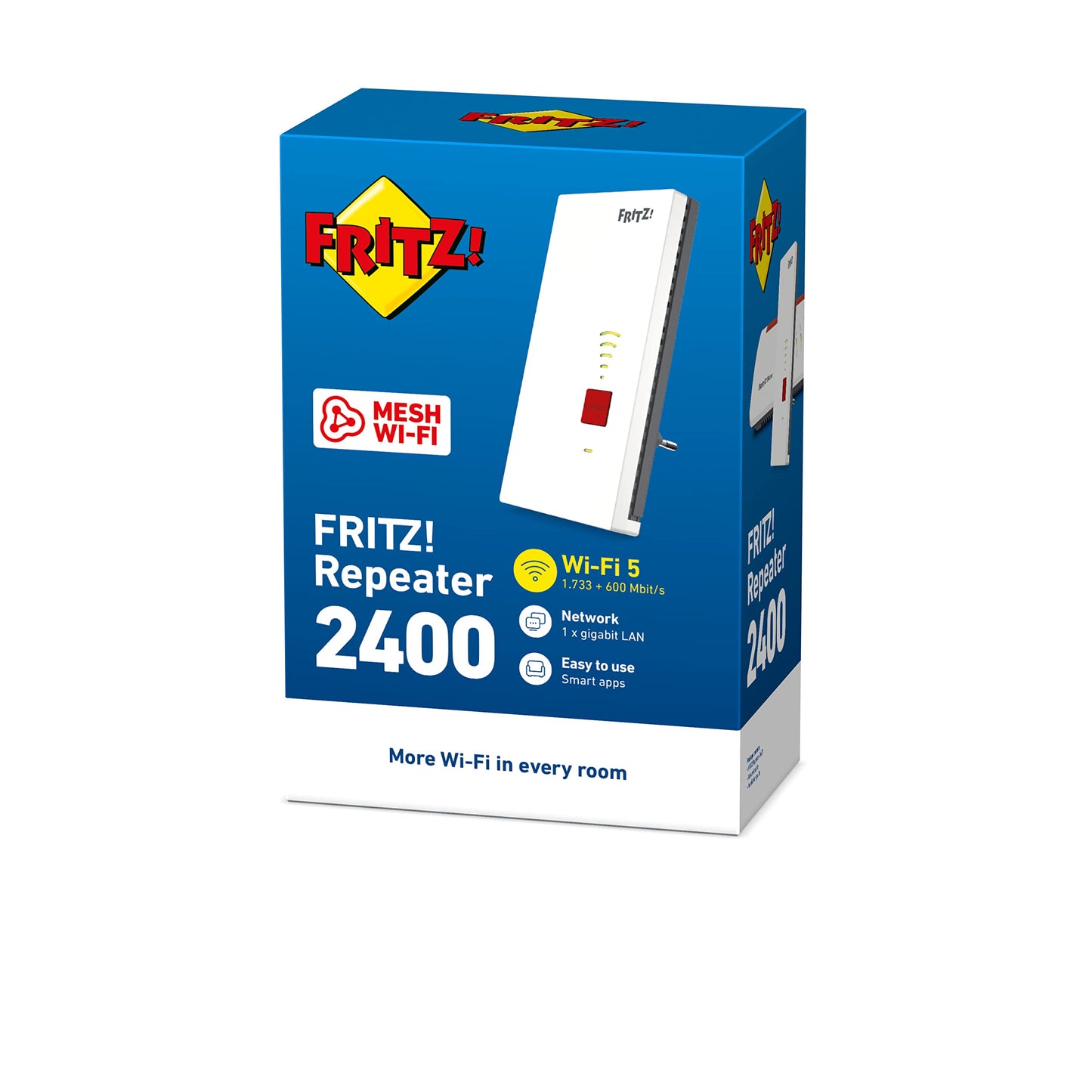 FRITZ!Repeater 2400 – Dualband WLAN Repeater bis 2.333 Mbit/s, Mesh