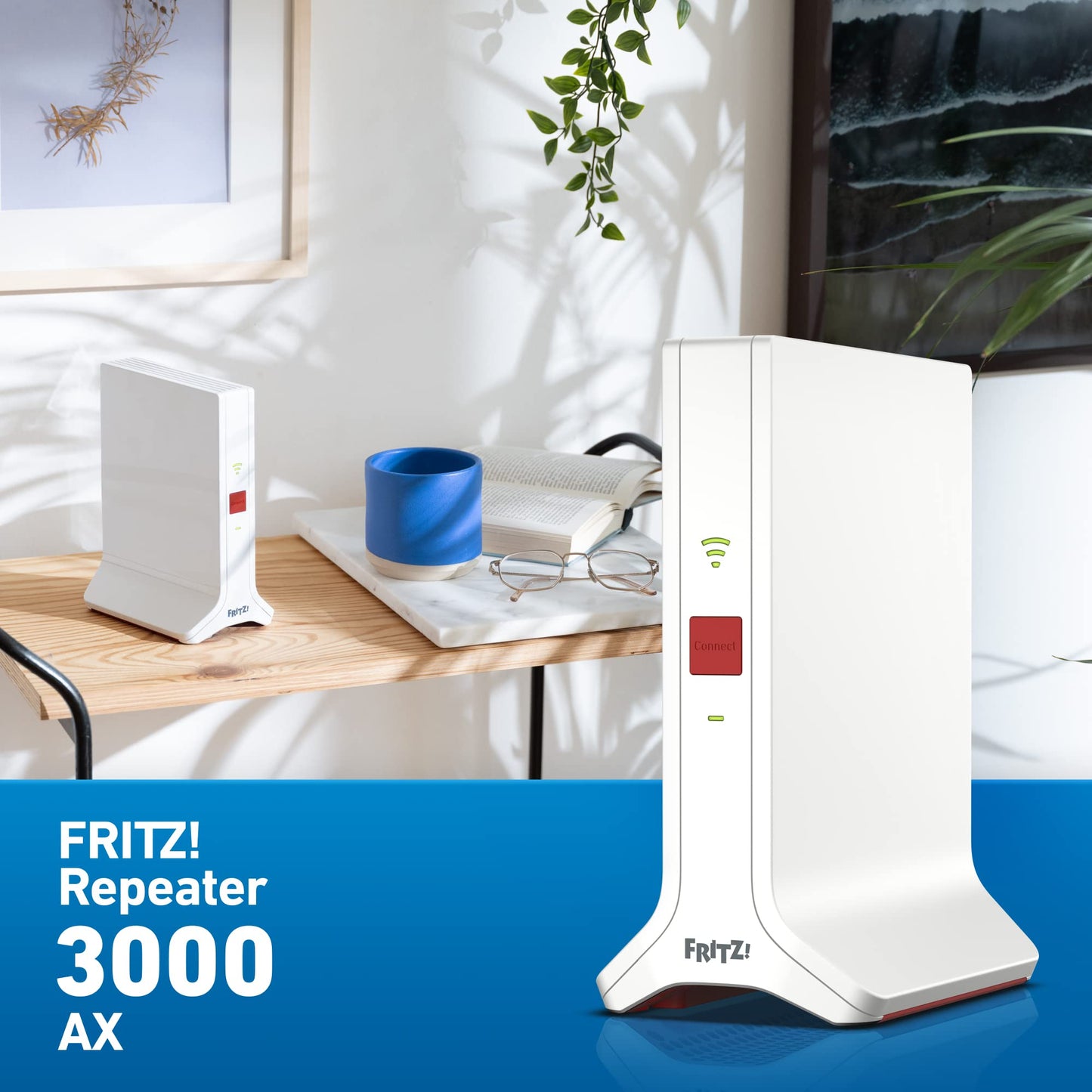 FRITZ!Repeater 3000 AX – Tri-Band WLAN Repeater mit Wi-Fi 6, Mesh