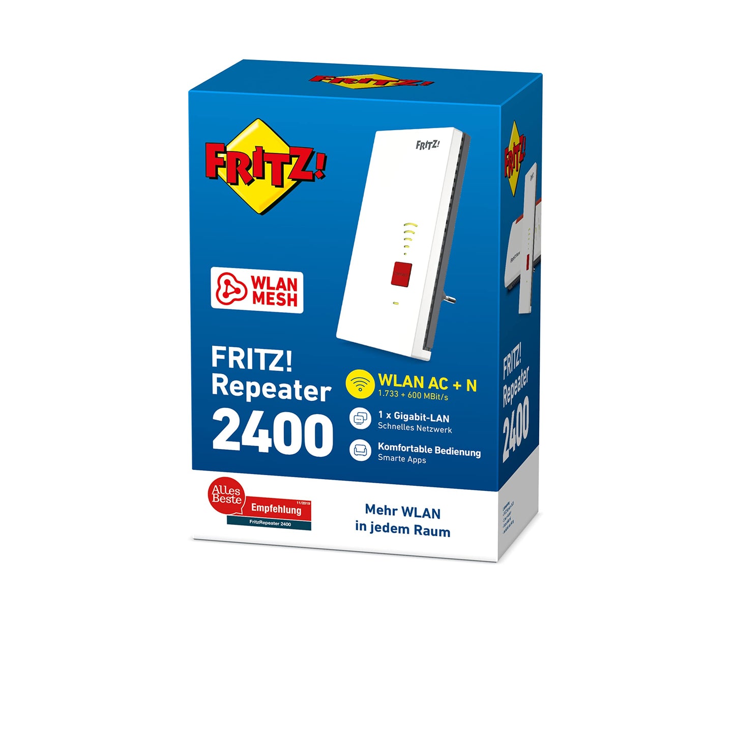 FRITZ!Repeater 2400 – WLAN Repeater, Dualband, bis 1733 Mbit/s, Mesh