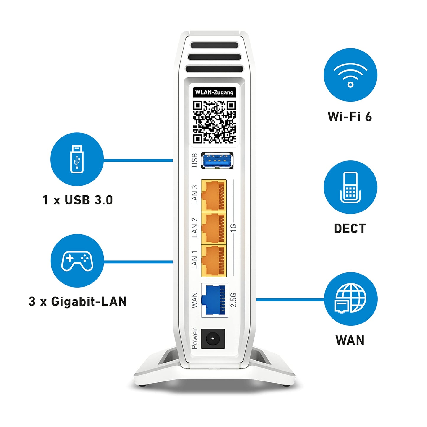 FRITZ!Box 4060 – Wi-Fi 6 Router, bis 4.800 Mbit/s, Tri-Band, DECT-Basis, Mesh