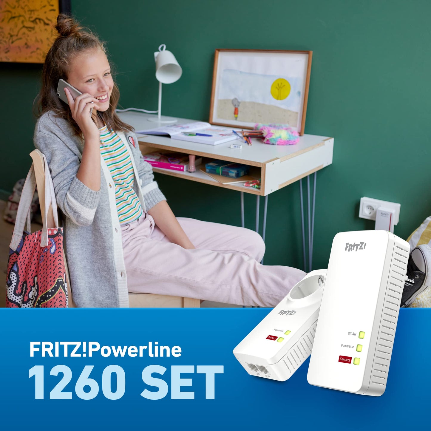 TP-Link Powerline 1260/1220 – WLAN Set mit Gigabit-LAN, bis 1200 Mbit/s