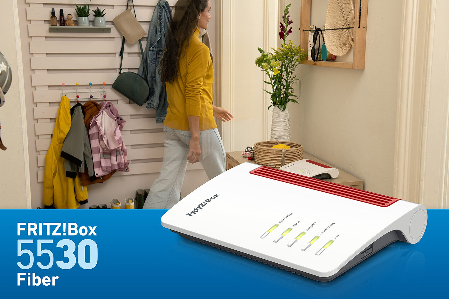 FRITZ!Box 5530 Fiber – Glasfaser-Router mit Wi-Fi 6, Gigabit-LAN, Mesh