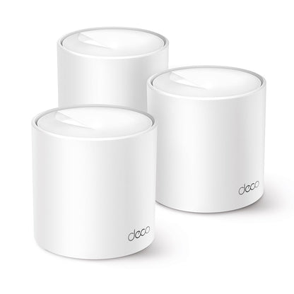 TP-Link Deco X1500 – Mesh WLAN Set (3er Pack), Wi-Fi 6 AX1500, Dualband Router & Repeater