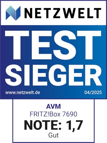FRITZ!Box 7690 – Wi-Fi 7 DSL-Router, bis 5.760 Mbit/s, DECT-Basis, Mesh