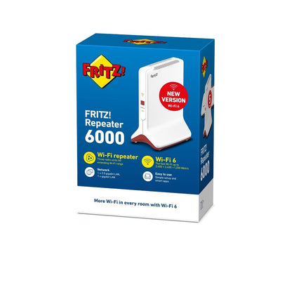 FRITZ!Repeater 6000 International – Tri-Band Repeater mit Wi-Fi 6, Mesh