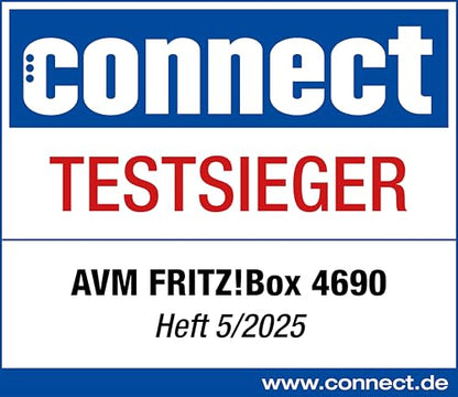 FRITZ!Box 4690 – Wi-Fi 7 Mesh Router für DSL & Glasfaser, bis 9.660 Mbit/s