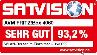 FRITZ!Box 4060 – Wi-Fi 6 Router, bis 4.800 Mbit/s, Tri-Band, DECT-Basis, Mesh