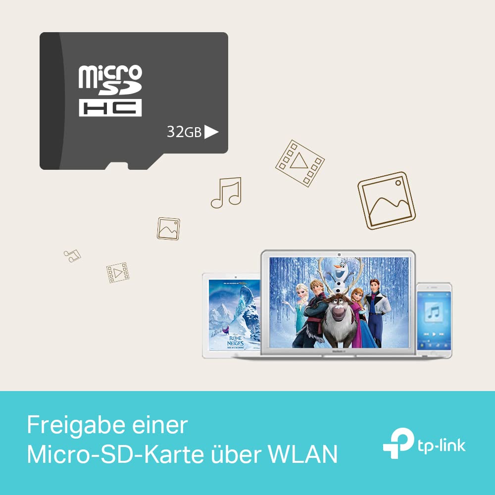 TP-Link M7350 – Mobiler 4G/LTE-Router mit bis zu 150 Mbit/s, Hotspot, Akku