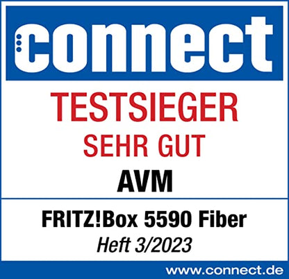 FRITZ!Box 5590 Fiber – Glasfaser-Router mit Wi-Fi 6, bis 4.800 Mbit/s, DECT-Basis, Mesh