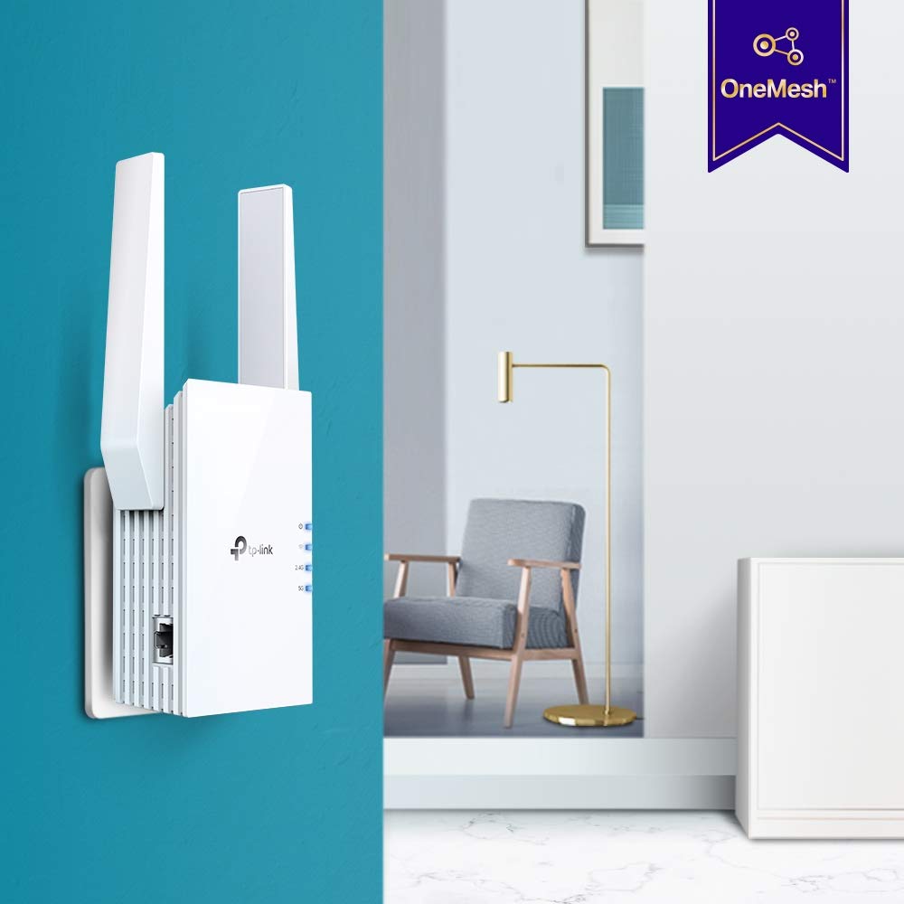 TP-Link RE605X – WLAN Repeater AX1800, Dualband, Mesh, Gigabit-Port, App-Steuerung
