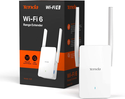 Tenda WiFi 6 Repeater AX1500 – WLAN Verstärker mit bis zu 1.200 Mbit/s, WPA3, App-Steuerung