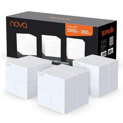 Tenda Nova MW6 – Mesh WLAN System AC1200, Dualband, bis 1200 Mbit/s, 3er Pack