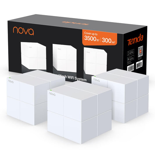 Tenda Nova MW6 – Mesh WLAN System AC1200, Dualband, bis 1200 Mbit/s, 3er Pack