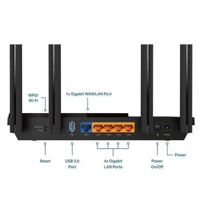 TP-Link Archer AX55 – WLAN Router Wi-Fi 6, 2402 Mbit/s + 574 Mbit/s, Gigabit-LAN