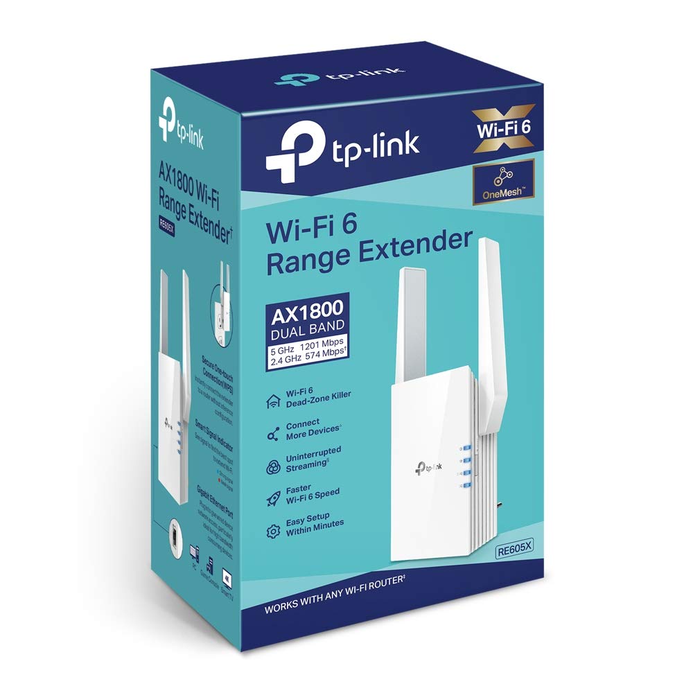TP-Link RE605X – WLAN Repeater AX1800, Dualband, Mesh, Gigabit-Port, App-Steuerung