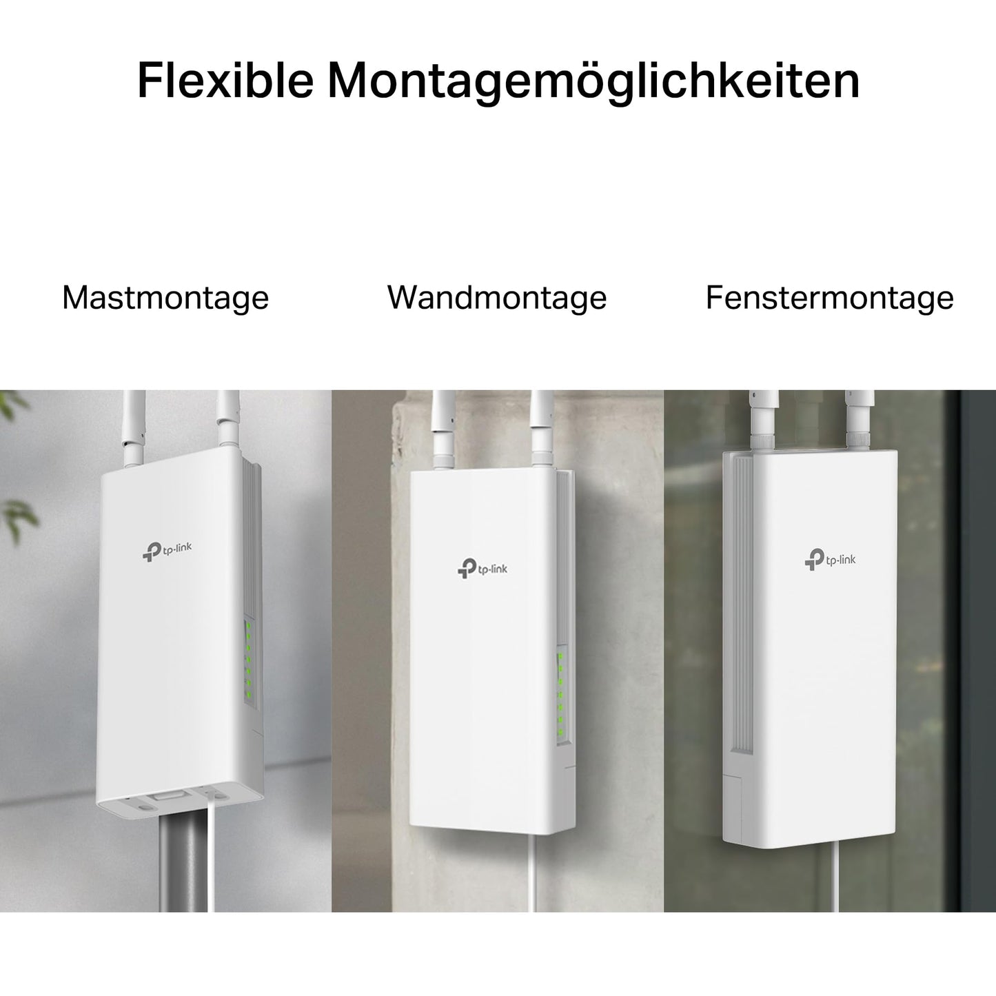 TP-Link TL-MR110 Outdoor – 4G LTE Router mit SIM-Slot, bis 150 Mbit/s, IP65, PoE/DC