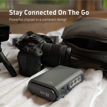 GL.iNet AX1800 (Slate AX) – Mobiler WLAN Router, Wi-Fi 6, VPN, 3x Gigabit-Port, OpenWrt