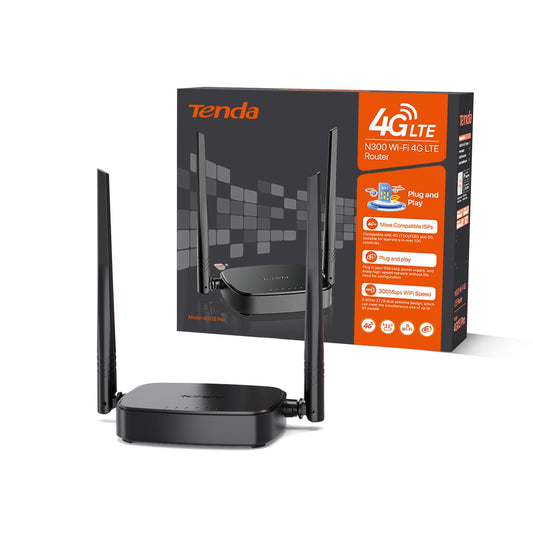 Tenda 4G03 Pro – 4G LTE Router, Nano-SIM, bis 300 Mbit/s, Fast-Ethernet
