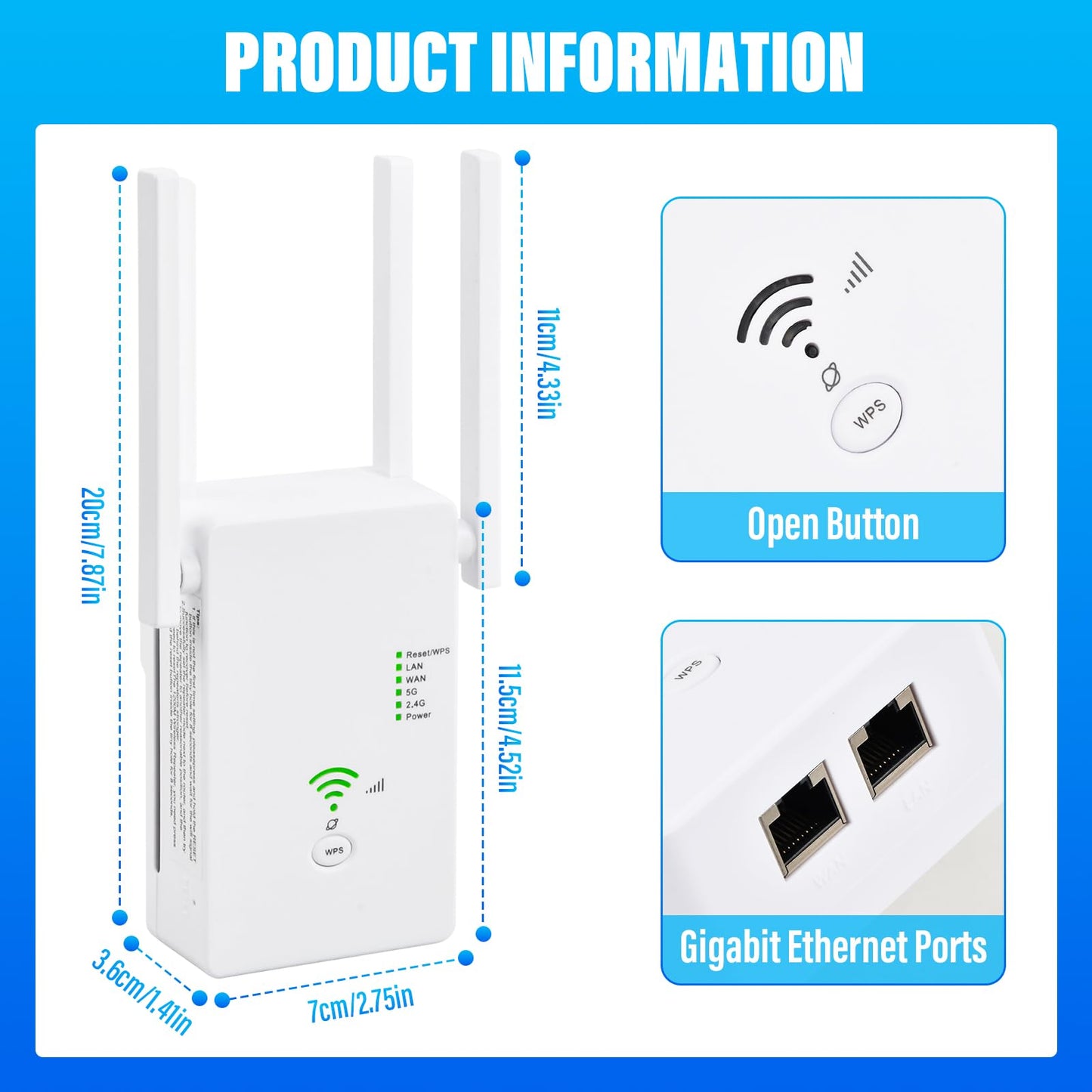 AVM FRITZ!Repeater 1200 – Dualband Repeater AC1200, Gigabit-Port, Mesh