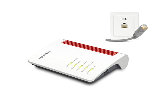 FRITZ!Box 7510 – Wi-Fi 6 DSL-Router bis 300 Mbit/s, WLAN Mesh, DECT-Basis
