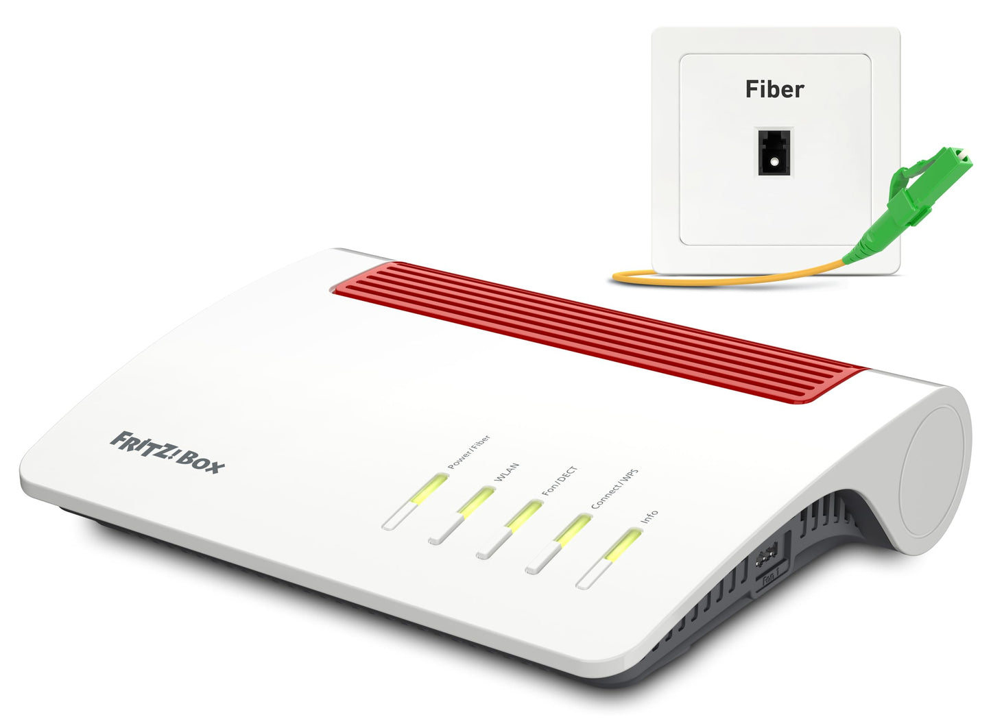 FRITZ!Box 5590 Fiber – Glasfaser-Router mit Wi-Fi 6, bis 4.800 Mbit/s, DECT-Basis, Mesh