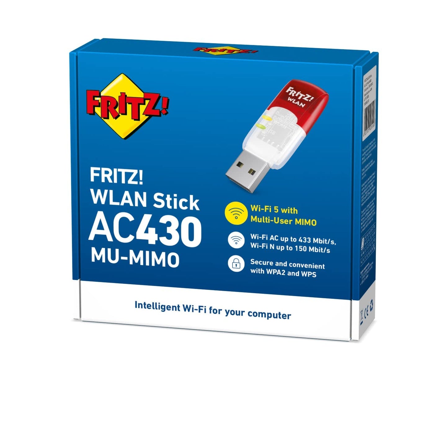 FRITZ!WLAN Stick AC 430 – USB WLAN Stick, bis 433 Mbit/s, kompakte Bauweise