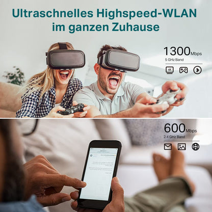 TP-Link Archer C80 – WLAN Router AC1900, Dualband, 1300 Mbit/s + 600 Mbit/s, Gigabit-Ports