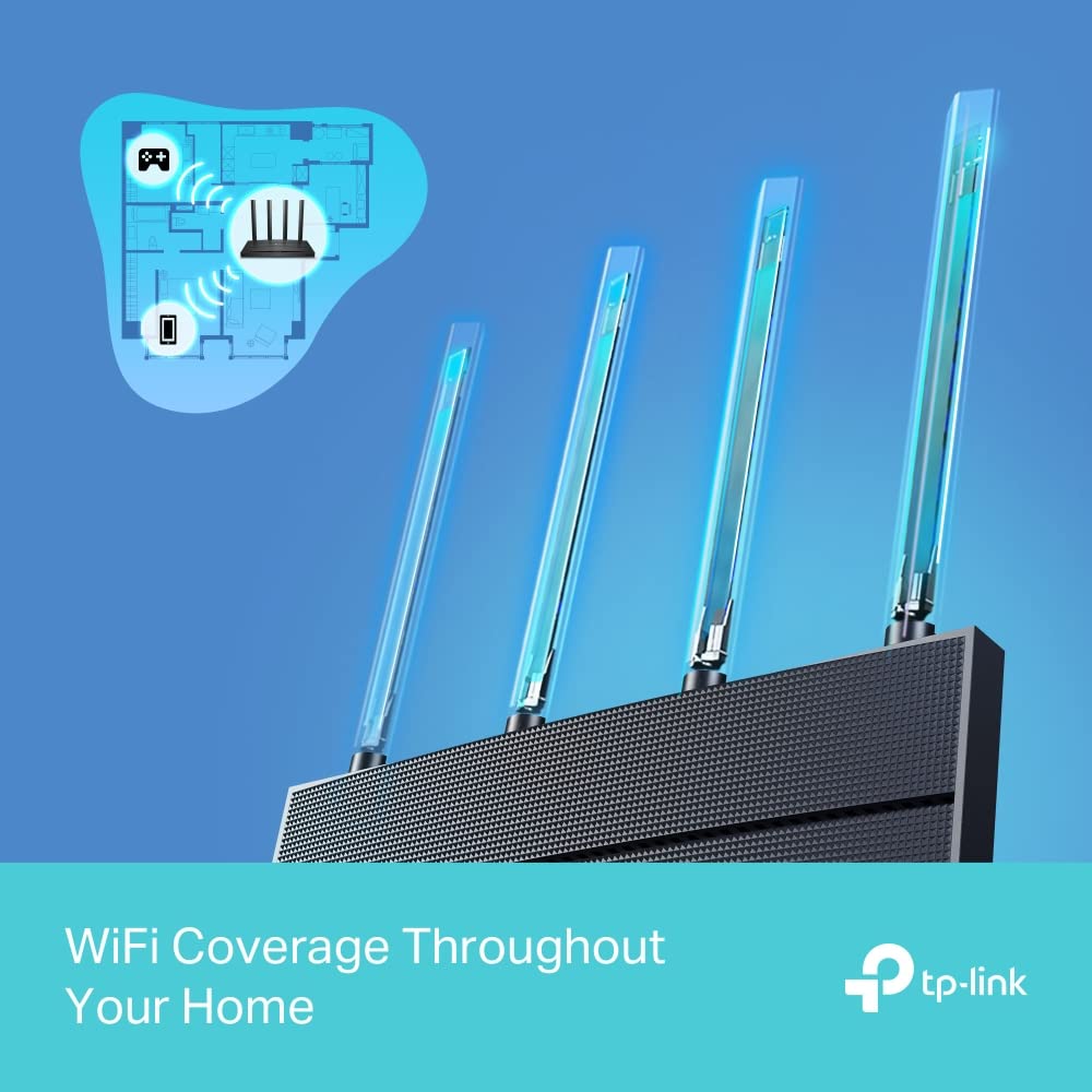 TP-Link Archer AX18 – Wi-Fi 6 Router AX1800, Gigabit-Ports, WPA3, Mesh