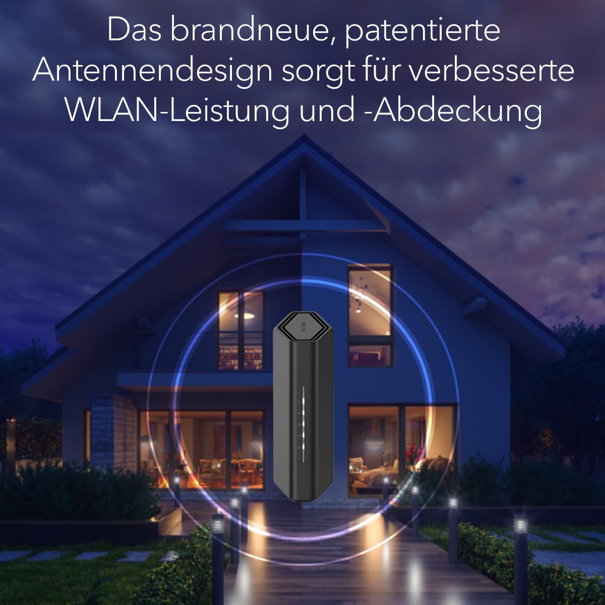 NETGEAR Nighthawk R7000 – Dualband Wi-Fi Router AC1900, bis 1,9 Gbit/s, Beamforming