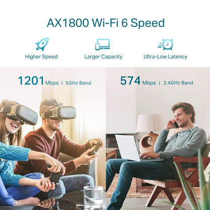 TP-Link RE605X – WLAN Repeater AX1800, Dualband, Mesh, Gigabit-Port, App-Steuerung