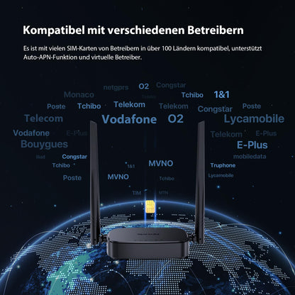 Tenda 4G03 Pro – 4G LTE Router, Nano-SIM, bis 300 Mbit/s, Fast-Ethernet