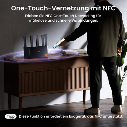 Tenda RE3L Wi-Fi 7 Router – Dualband, bis 2.882 Mbit/s, Gigabit-Ports, Mesh, App-Steuerung