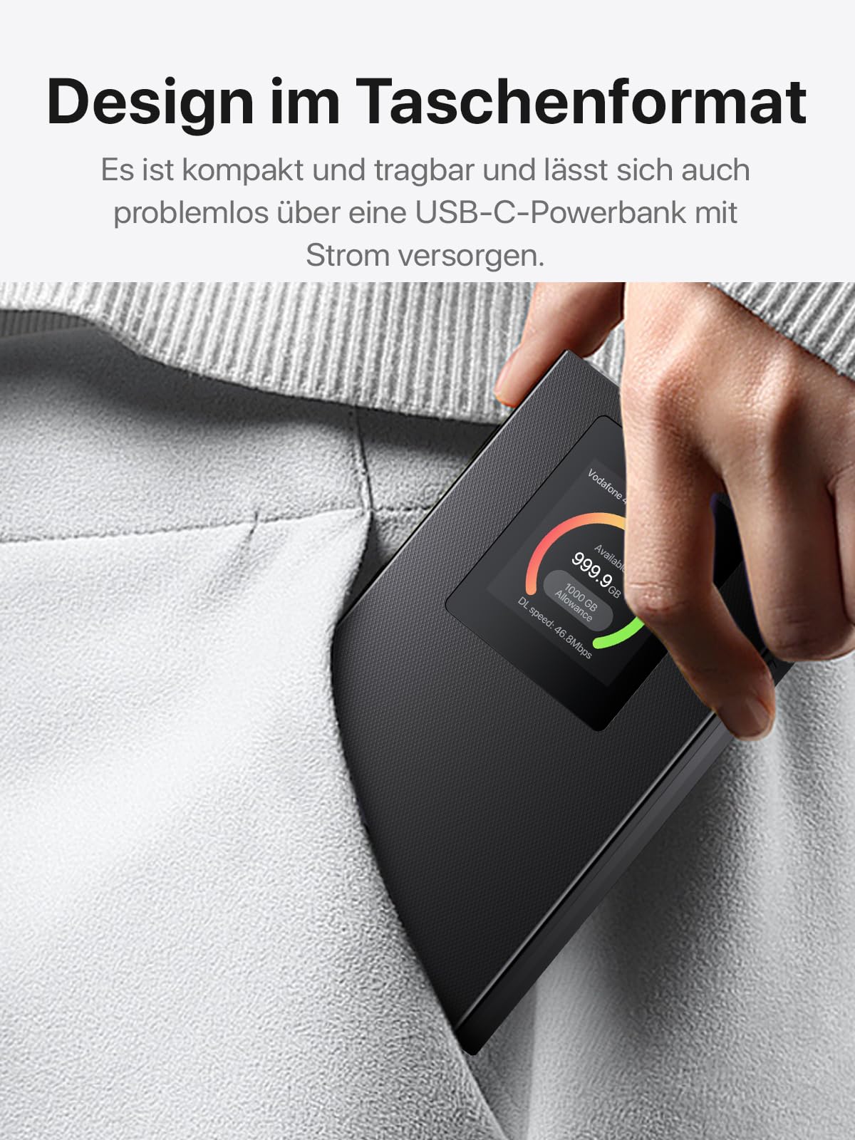 Tenda 4G LTE Router – Mobiler WLAN Router mit Akku, SIM-Slot, Hotspot, bis 150 Mbit/s